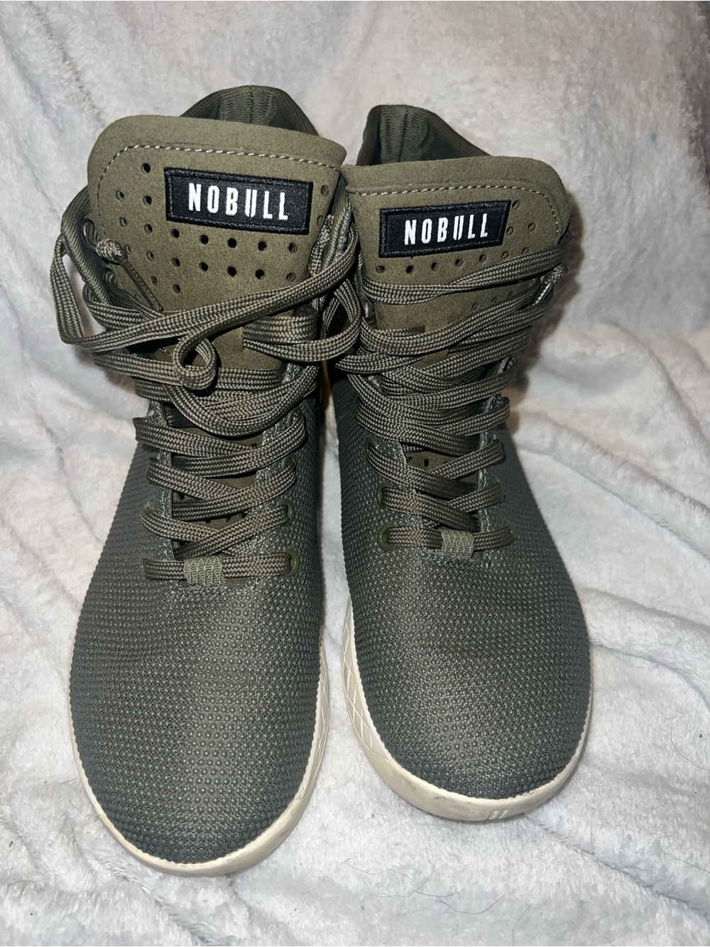 NOBULL superfabric high top trainer shoes men size 8.5 woman size 10